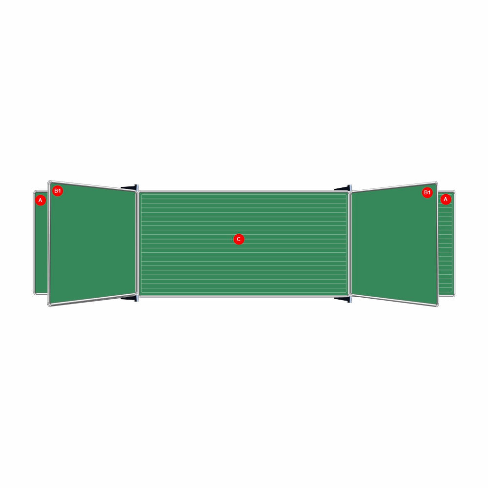 Educational Board Non-Magnetic Chalkboard (1220*1210 - Swing Leaf - Option B)