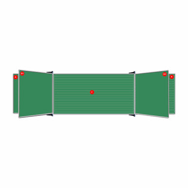 Educational Board Non - Magnetic Chalkboard (1220 x 1210 - Swing Leaf - Option B)