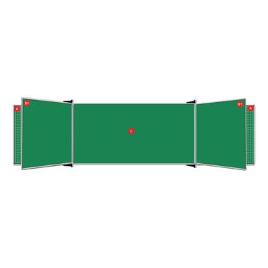 Educational Board Non-Magnetic Chalkboard (1220 × 1220 – Chalk Squares – Side Panel – Option A)