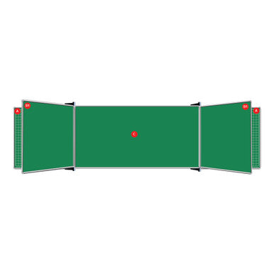 Educational Board Non - Magnetic Chalkboard (1220 x 1220 - Chalk Squares - Side Panel - Option a)