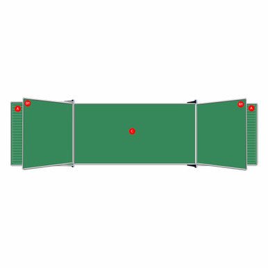 Educational Board Non-Magnetic Chalkboard (1220 × 920 – Chalk Lines – Side Panel – Option A)