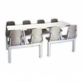 Eight Seater Canteen Rectangular Poly Shell Set