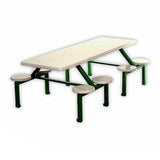 Eight Seater Canteen Rectangular Stool Set - Additional View 2