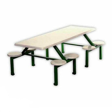 Eight Seater Canteen Rectangular Stool Set - Additional View 2