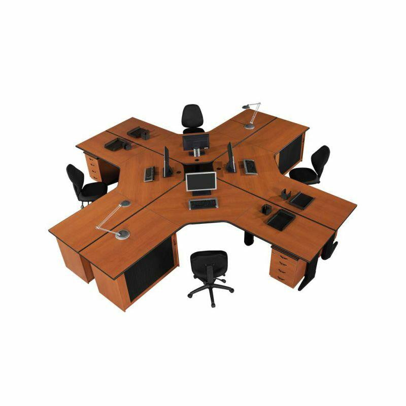 Euro 4 Way Cluster Desk - 3