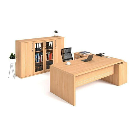 Excellence - 50 Executive Desk in Veneer Wood - Office Stock Group
