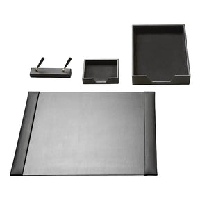 Executive Leather Desk Set – BLACK