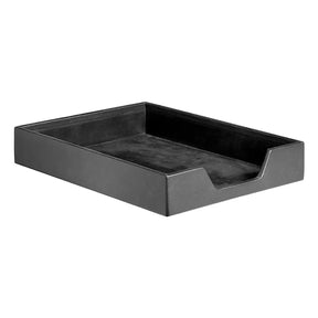 Executive Leather Letter Tray – BLACK