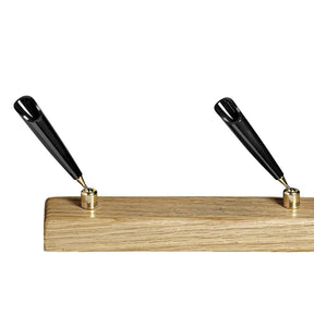 Executive Solid Wood Double Pen Stand