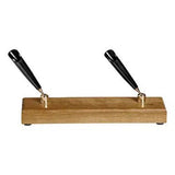 Executive Solid Wood Double Pen Stand