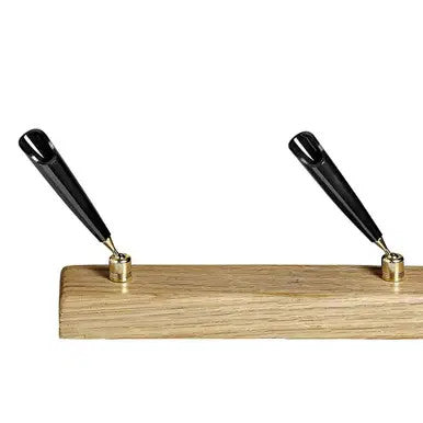 Executive Solid Wood Double Pen Stand