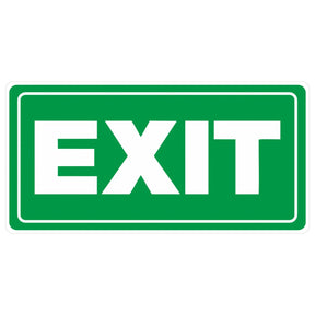Exit Symbolic Sign – Printed on White ACP (150 x 300mm)