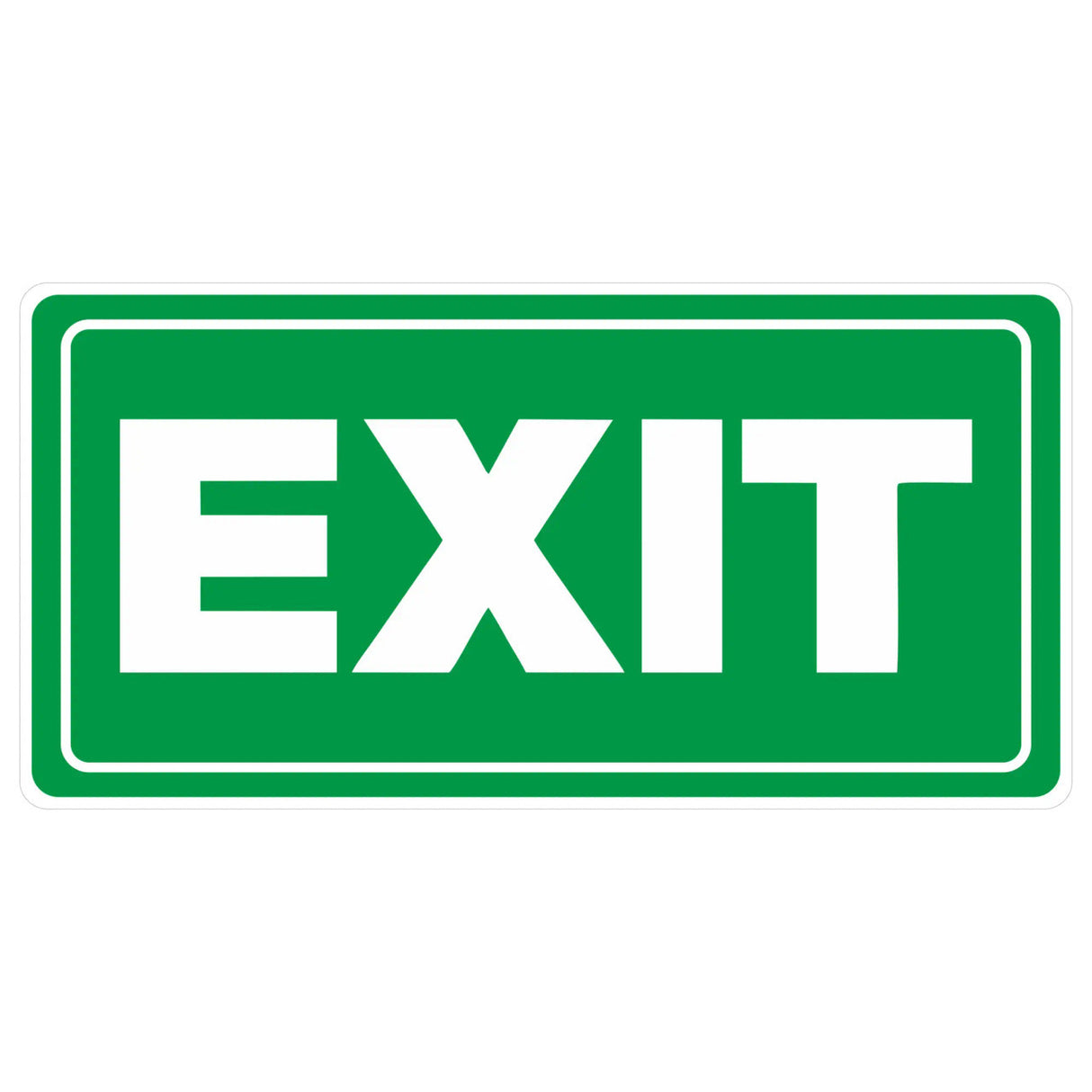 Exit Symbolic Sign - Printed on White ACP (150 x 300mm)