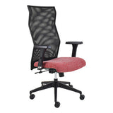 Exodus High-back Office Chair with Y800 Adjustable Three Positional Arm Front Side View | Office Chairs | Office Stock