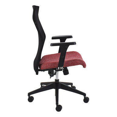 Exodus High-back Office Chair with Y800 Adjustable Three Positional Arm Side View | Office Chairs | Office Stock