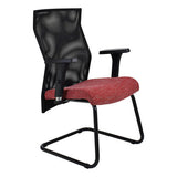 Exodus Visitor Office Chair with Y800 Adjustable Three Positional Arm Front Side View | Office Chairs | Office Stock