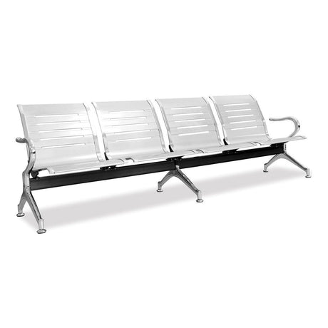 Express Silver Four-Seater Public Bench