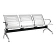 Express Silver Three-Seater Public Bench