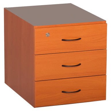 Fitted Pedestal 3 Draw in Cherry Melawood