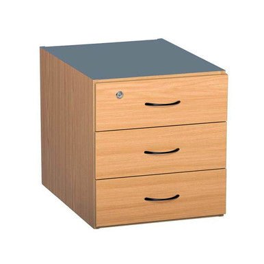 Fitted Three Drawer Pedestal in Melawood