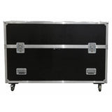 Flight Case with Castors for 65" Touch LED Screen FC0065, Durable Black and Silver Transport Case with Wheels for Easy Mobility and Secure Storage of Large Touch LED Screens.