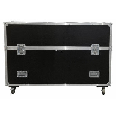 Flight Case with Castors for 65" Touch LED Screen FC0065, Durable Black and Silver Transport Case with Wheels for Easy Mobility and Secure Storage of Large Touch LED Screens.