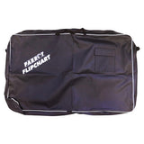 Flipchart Standard Carry Bag (1100 x 680 x 90 mm), Black Portable Bag with White Piping and a Front Pocket, Designed for Carrying Flipcharts and Accessories.