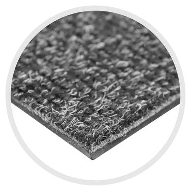 Floor Protector Ribbed Non-Slip 1200 x 850 x 5.5 mm Laurel, Close-Up Image Showing Textured, Ribbed Surface of the Black Safety Flooring for Industrial or Commercial Use.