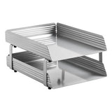 Fluted Steel Two-Tier Letter Tray