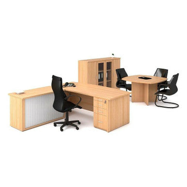 Focus Executive Desk in Veneer Wood - Additional View 6