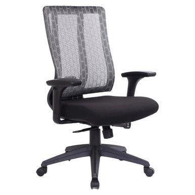 Follow Me Medium-back Office Chair, Ergonomic Office Chair with Mesh Backrest and Adjustable Armrests.