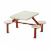 Four - Seater Canteen Rectangular Stool Set