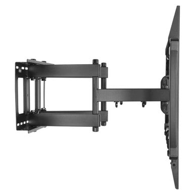 Full Motion Mounting Bracket 60 - 100 Inch AL0132, Adjustable Black TV Wall Mount with Tilt and Swivel Features for Large Screens.