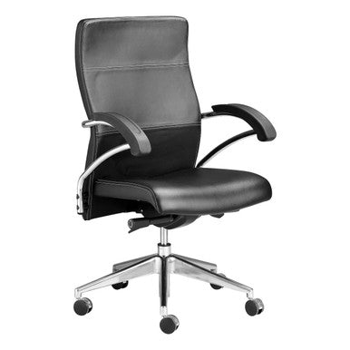 Genesis Medium-back Office Chair with Y950 Chromed Frame and Polyurethane Arm Pad