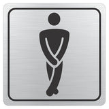 Gents Toilet Symbolic Sign – Black Printed on Brushed Aluminium ACP (150 x 150mm)