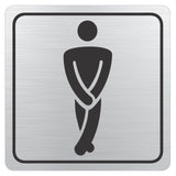 Gents Toilet Symbolic Sign – Black Printed on Brushed Aluminium ACP (150 x 150mm)