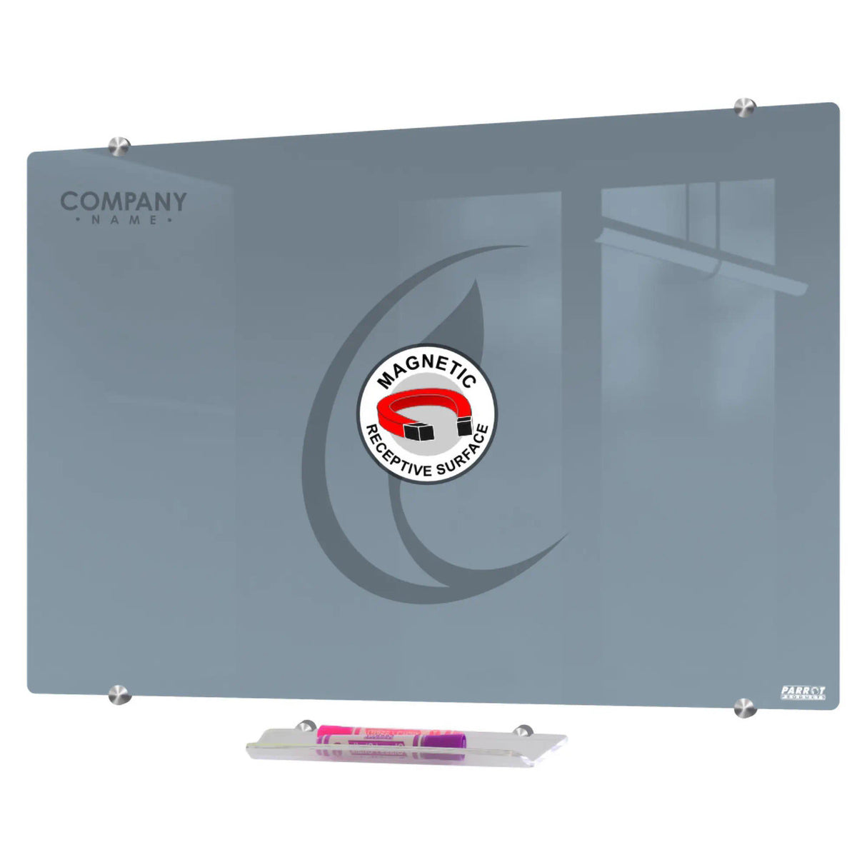 Glass Board Designer Series Magnetic Custom Printed (900x600mm)