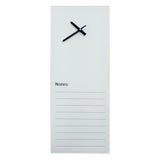 Glass Clock With Notes (200 x 580mm – White)