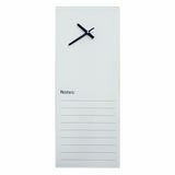 Glass Clock with Notes (200 x 580mm - White)
