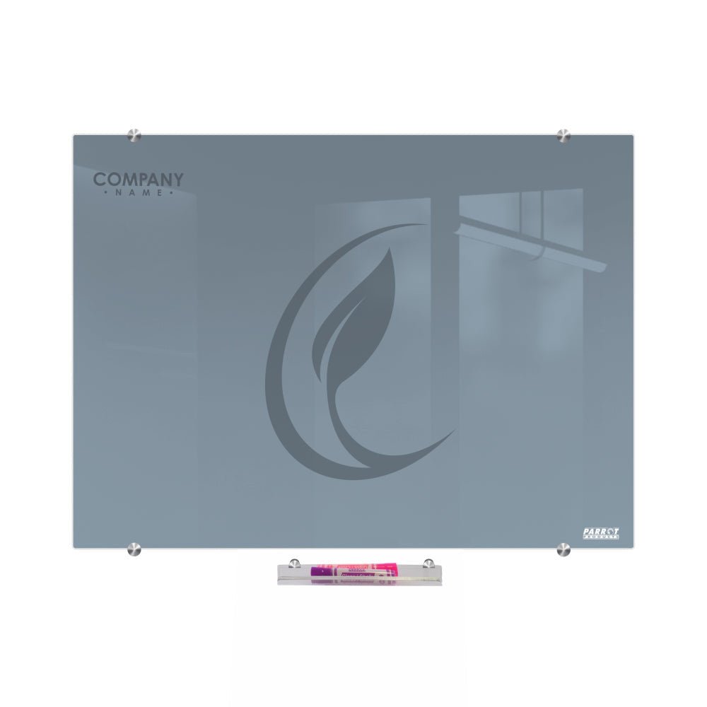 Glass Whiteboard Non-Magnetic Printed (1200x1200mm)