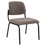 Goliath Visitor Office Chair, Comfortable Ergonomic Guest Seating with a Cushioned Backrest and Seat, Supported by Black Metal Legs.