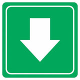 Green Arrow Symbolic Sign – Printed on White ACP (150 x 150mm)