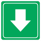 Green Arrow Symbolic Sign – Printed on White ACP (150 x 150mm)