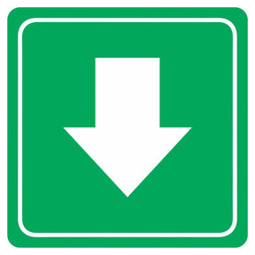 Green Arrow Symbolic Sign – Printed on White ACP (150 x 150mm)