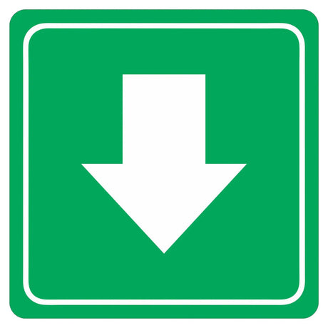 Green Arrow Symbolic Sign – Printed on White ACP (150 x 150mm)