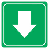 Green Arrow Symbolic Sign - Printed on White ACP (150 x 150mm)
