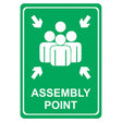 Green Assembly Point Symbolic Sign – Printed on White ACP (297 x 210mm)