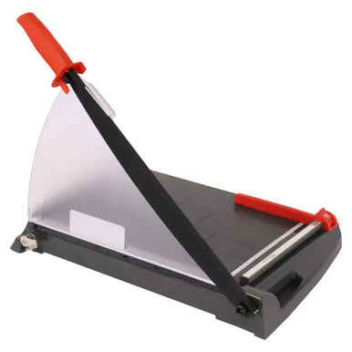 Guillotine (343 mm - 10 Sheets - A4) GU2010, Cutting Paper in a Professional Office Setting.