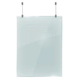 Hanging Protective Screen, Clear Rectangular Shield with Mounting Kit for Safety and Protection.