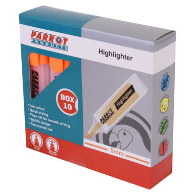 Highlighter Marker Box (10 Markers - Orange) - Additional View 2